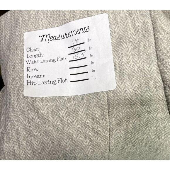 Zara Longline Herringbone Long Sleeve Jacket Blazer Zip Up Pockets M Grey #3132 - Picture 7 of 14